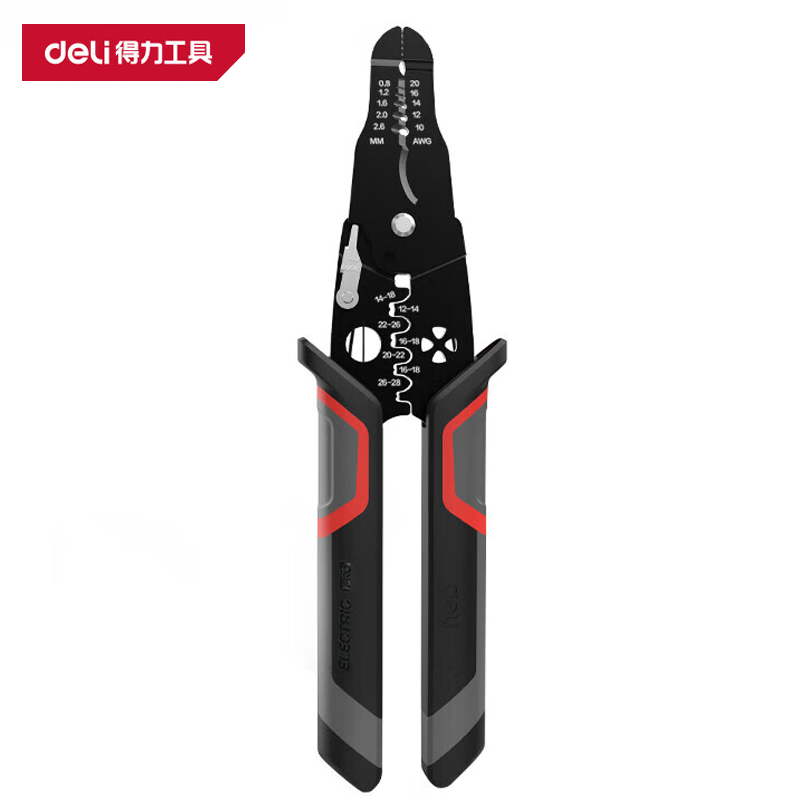 Deli Tools Crimping Splitter Wire Stripper 