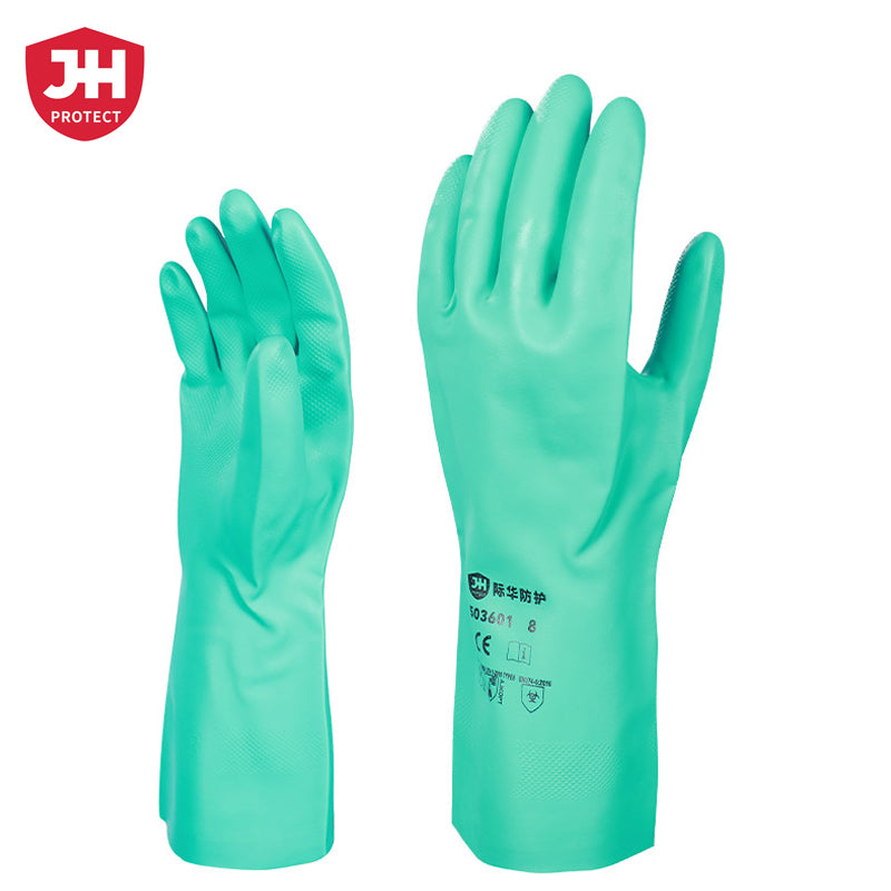 Jihua protective nitrile rubber chemical resistant gloves 