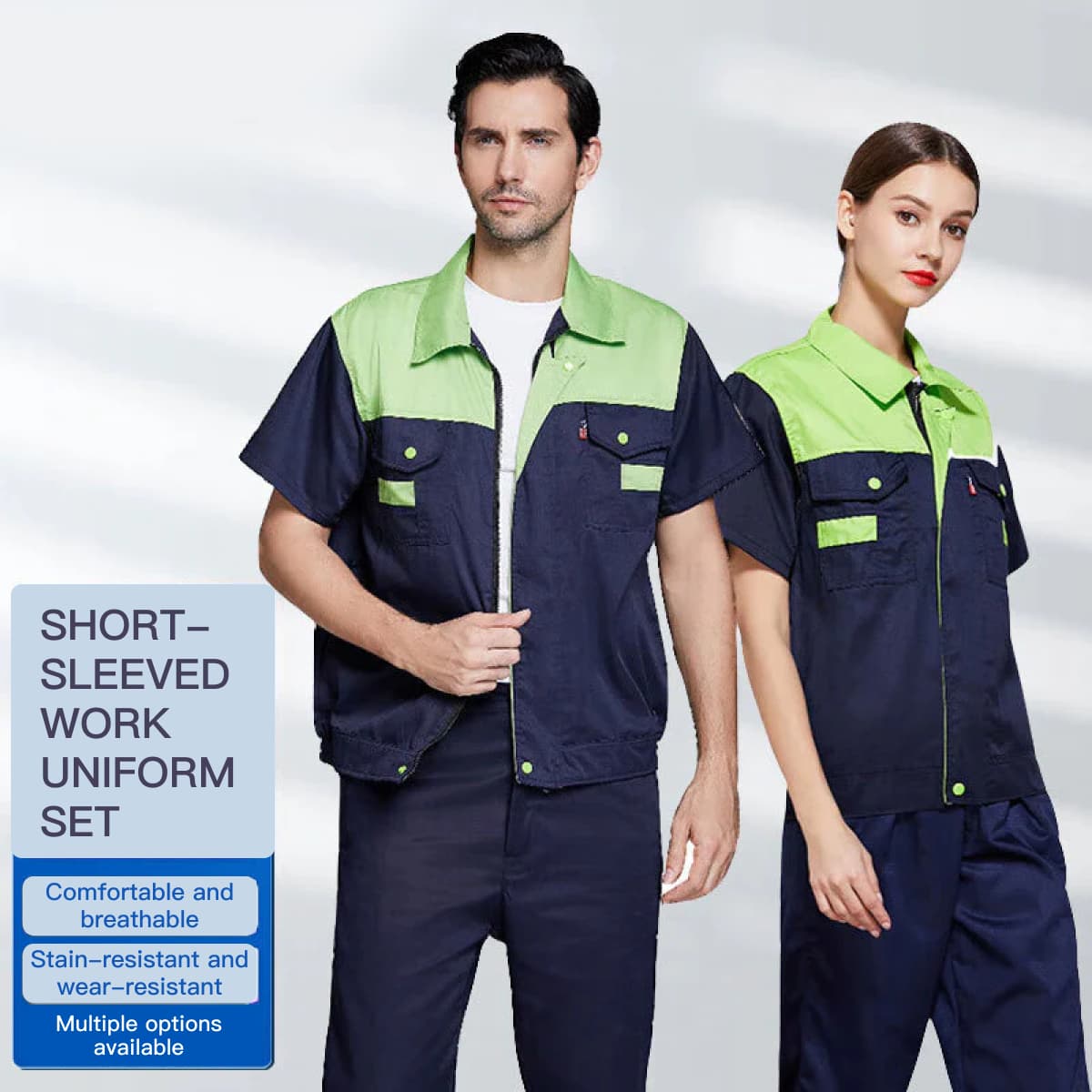 Bingyu short-sleeved work clothes 