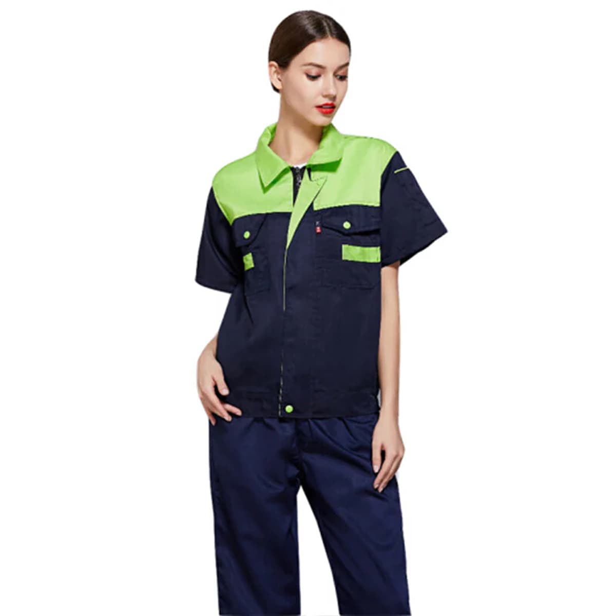 Bingyu short-sleeved work clothes 