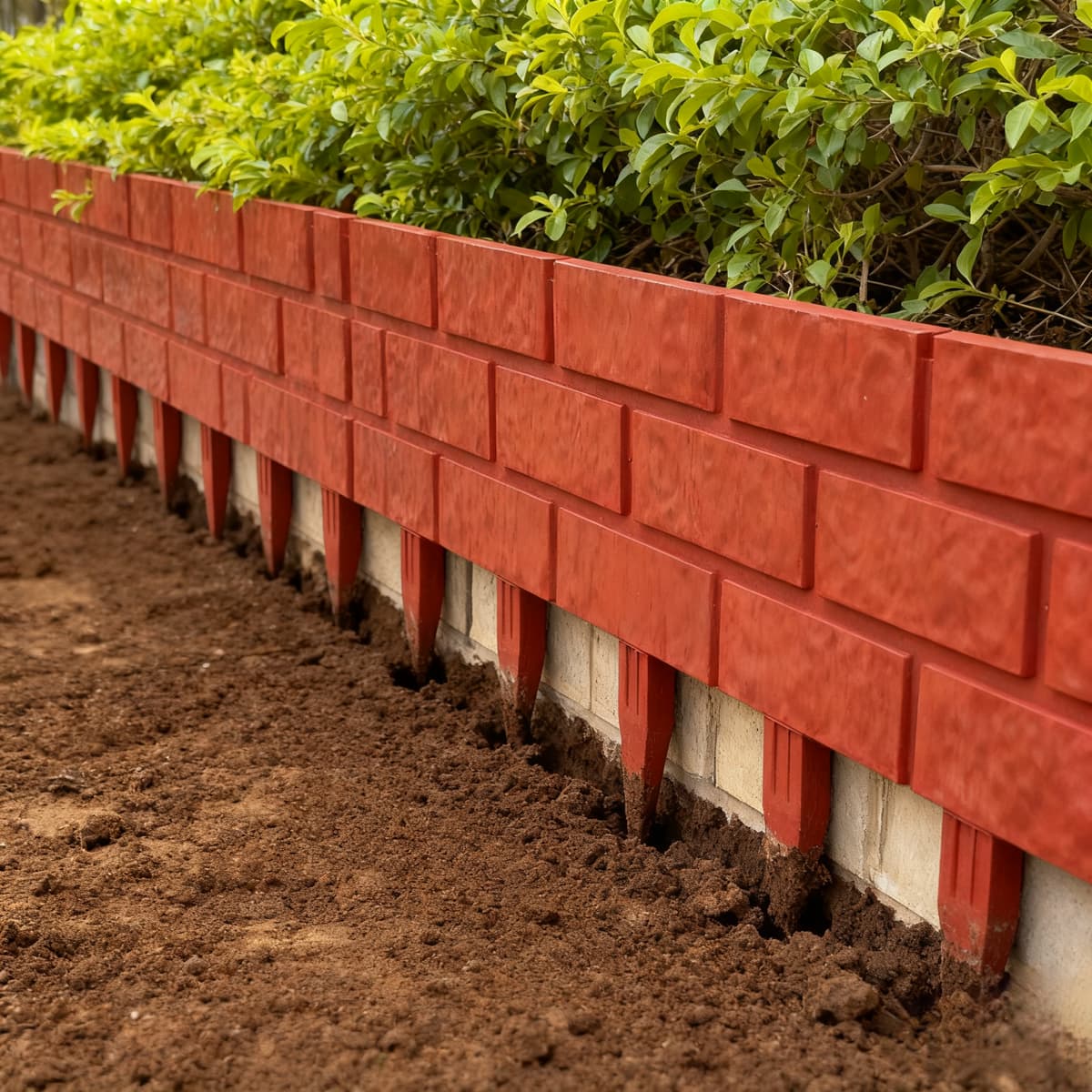 Brick Impression Plastic Fence