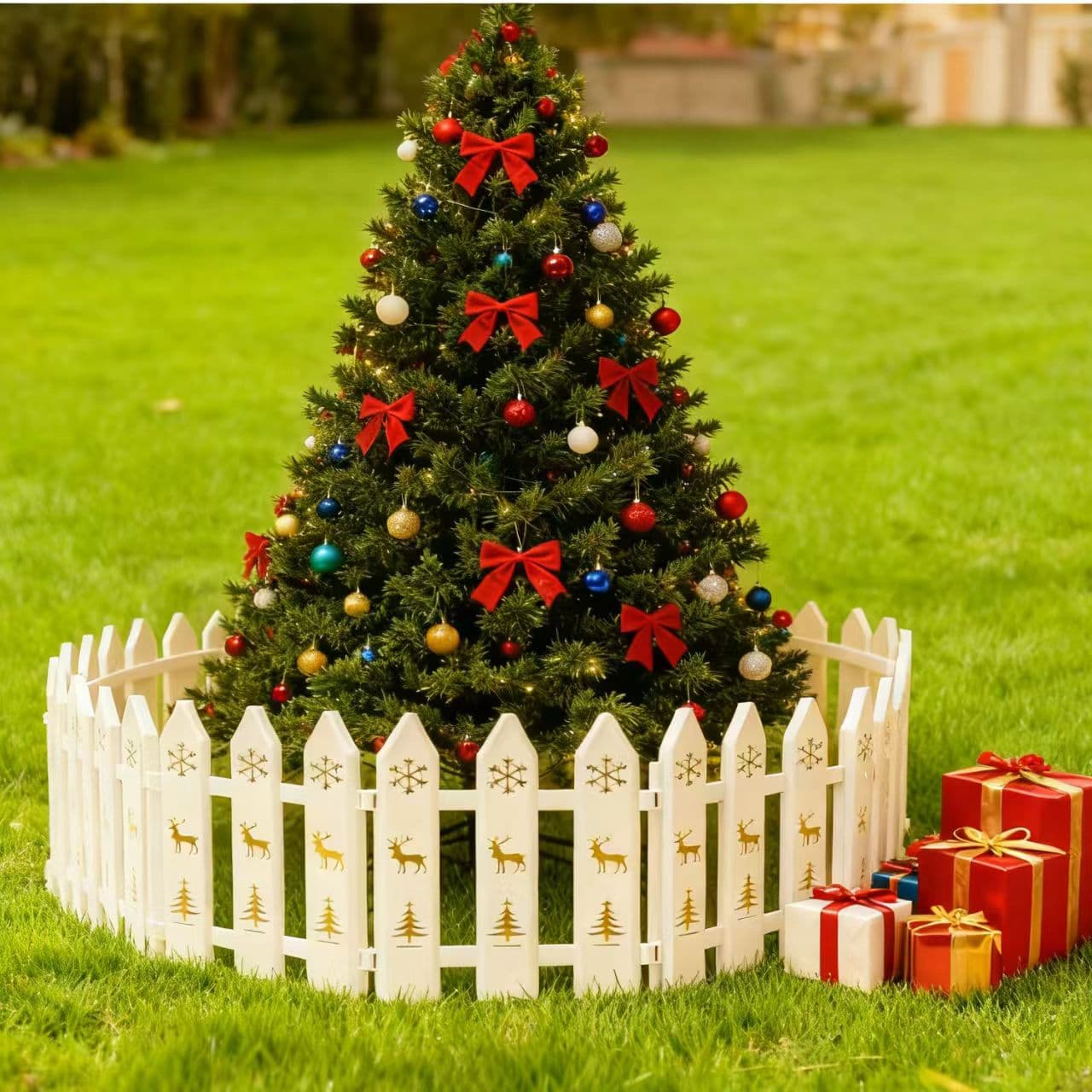 Christmas Adventure Decorative Plastic Fence