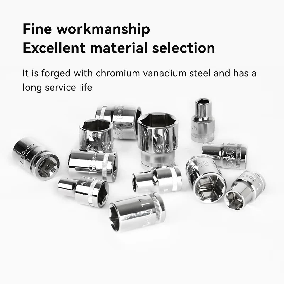 Deli Tools 12.5mm Series Hexagonal Sockets 