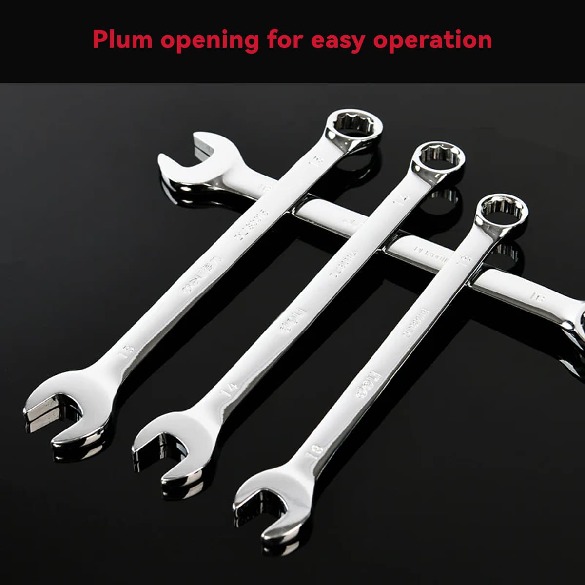 Deli Tools Mirror Combination Wrench 