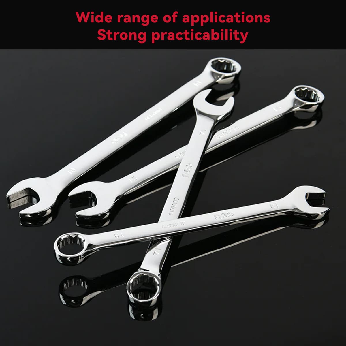 Deli Tools Mirror Combination Wrench 