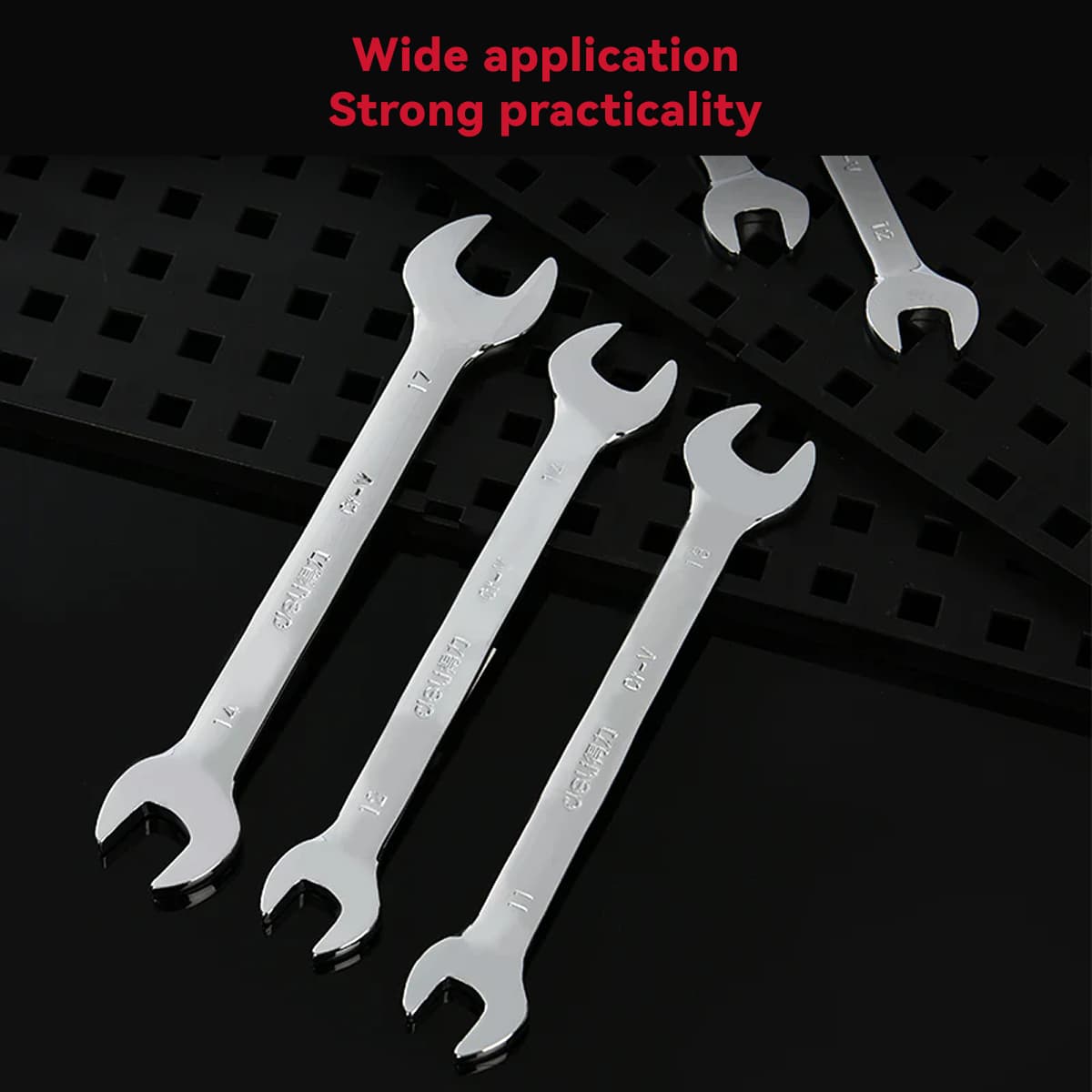 Deli Tools Mirror Finish Double Open End Wrench 