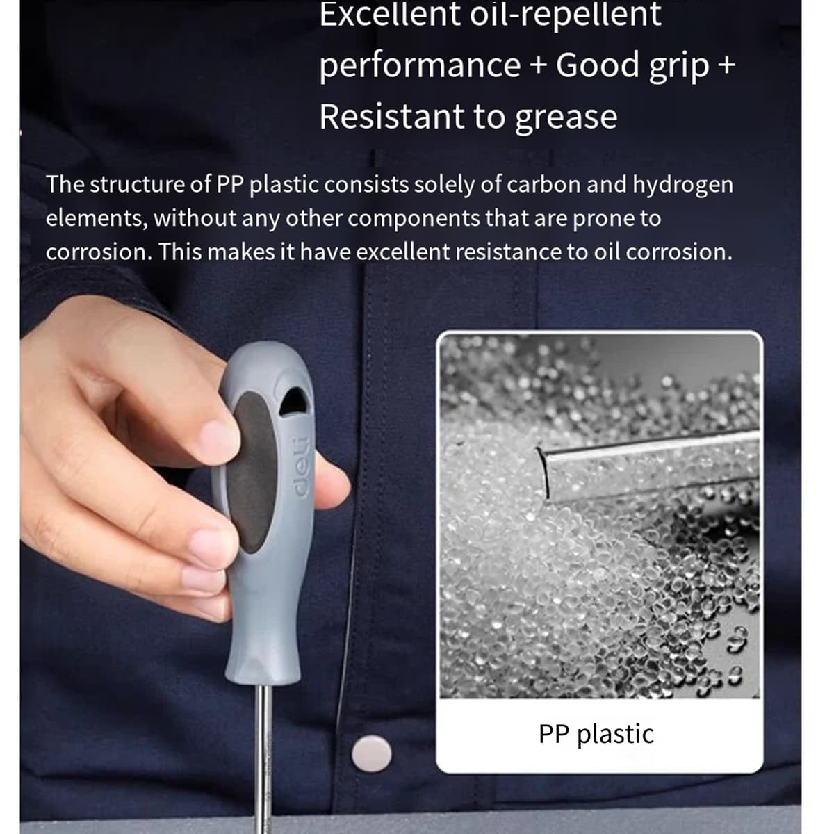 Deli Tools Non-slip Handle Phillips Screwdriver 