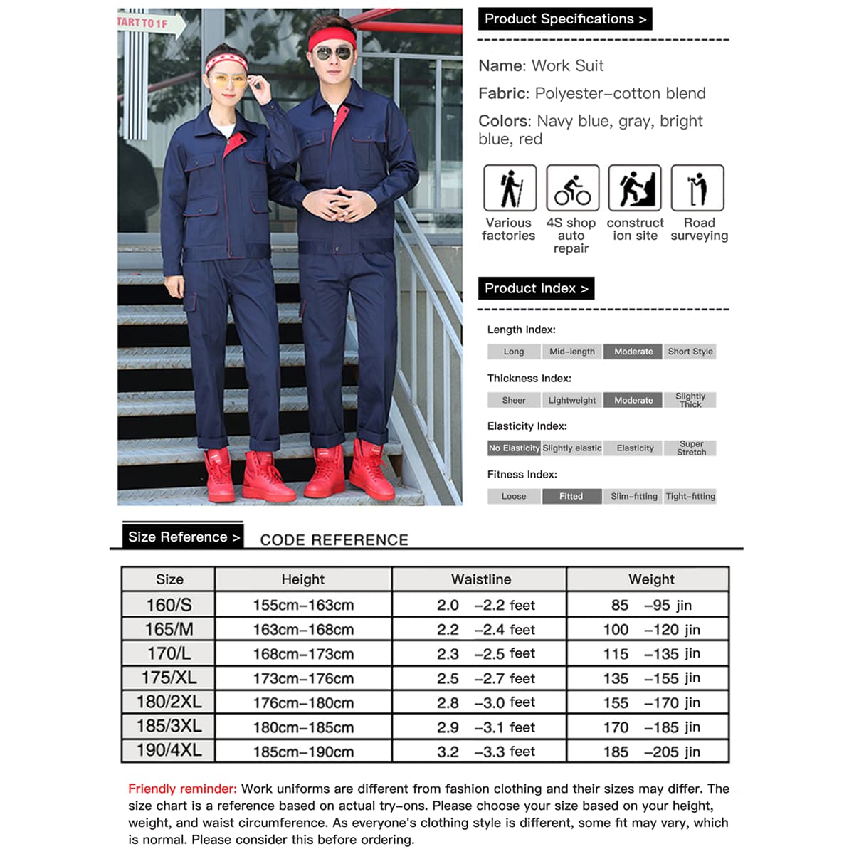 Haisdick work uniform long sleeves 