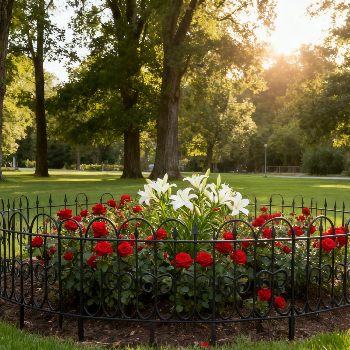 Large European Style Plastic Garden Fence