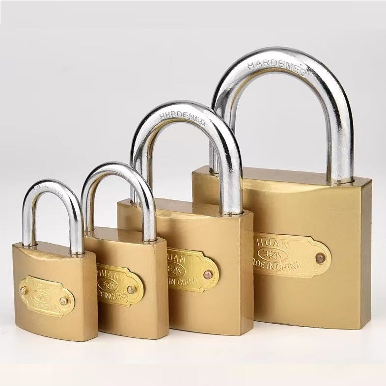 Plum blossom copper padlock 