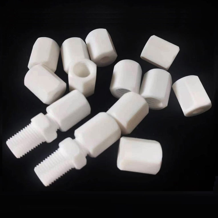 PTFE double outer thread connector 