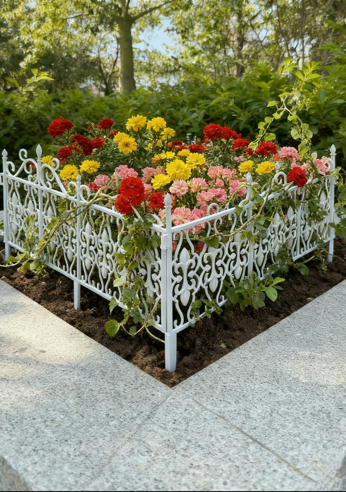 Provence Style Plastic Garden Fence