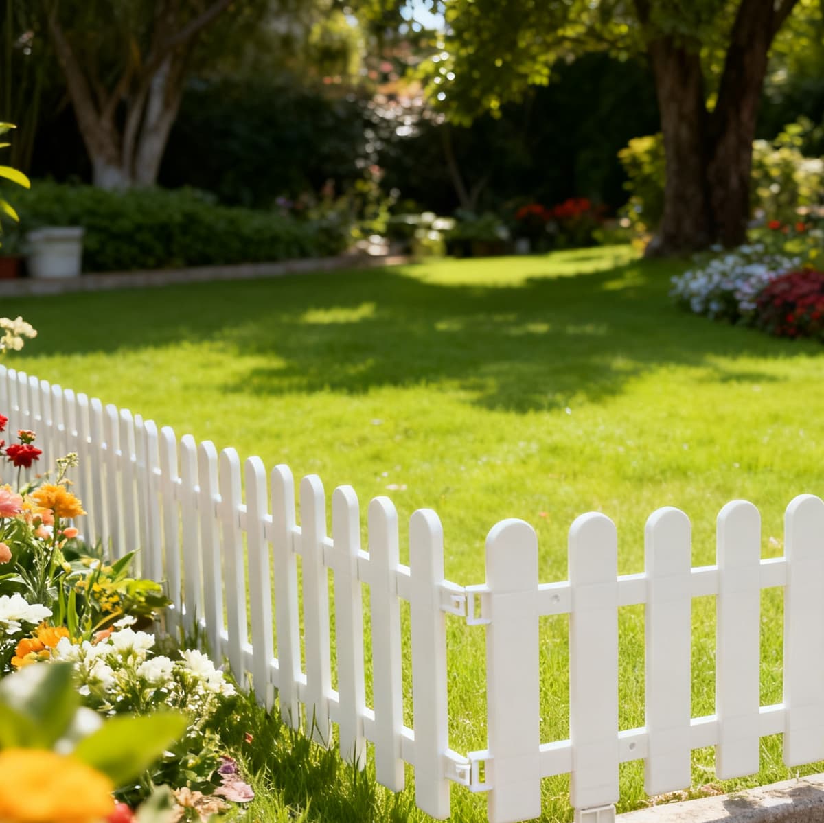 Round Top Plastic Garden Fence Panel