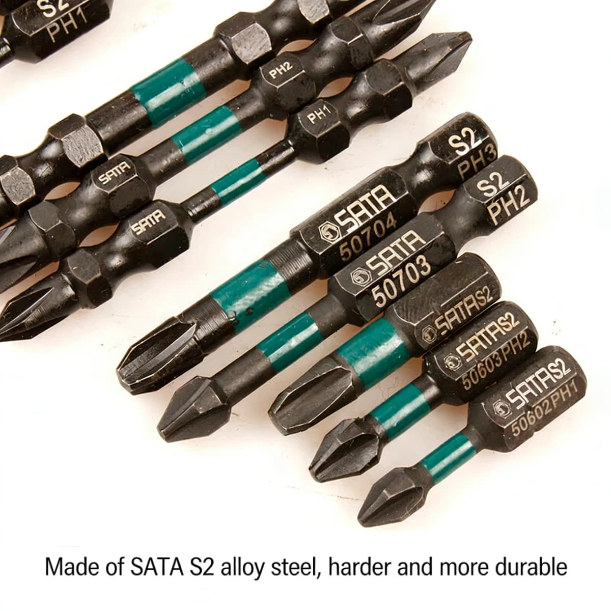 SATA 6.3mm series 110mm long impact resistant double-ended screwdriver head 