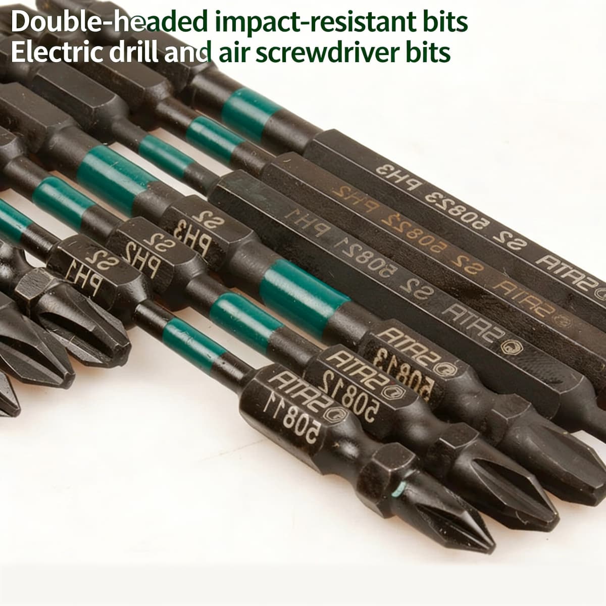 SATA 6.3mm series 110mm long impact resistant double-ended screwdriver head 