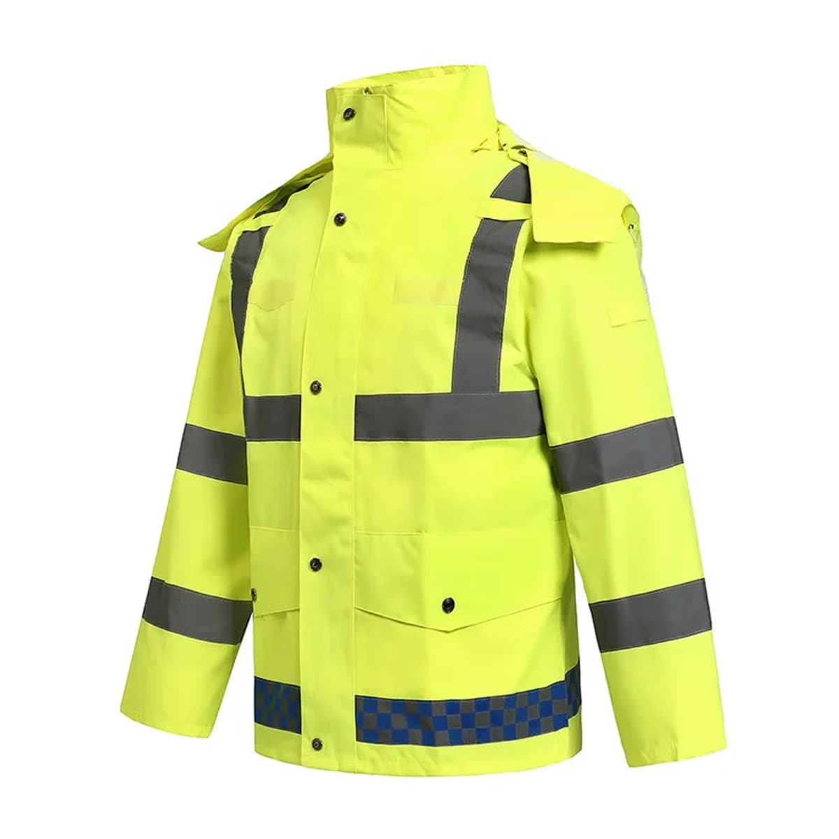 Three-pole outdoor split reflective raincoat 
