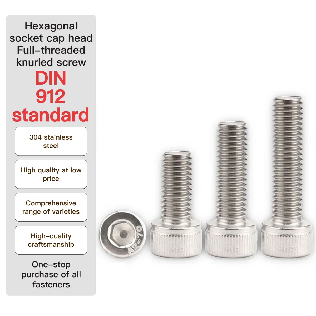 Winstable Hexagon Socket Head Knurled Screws 