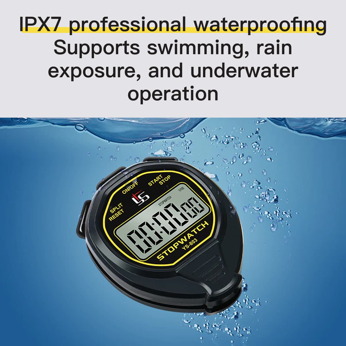 Yisheng Waterproof Stopwatch Underwater Timer 
