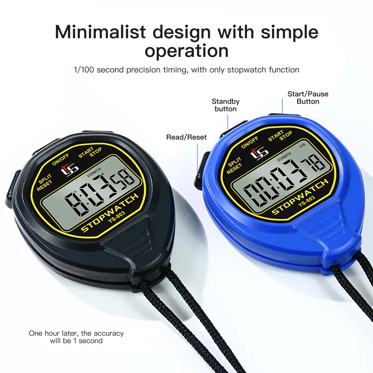 Yisheng Waterproof Stopwatch Underwater Timer 