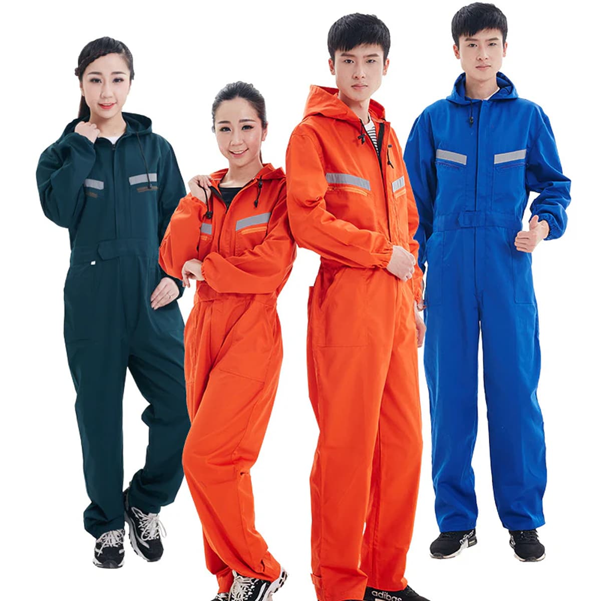 优麦科 带帽连体长袖工作服