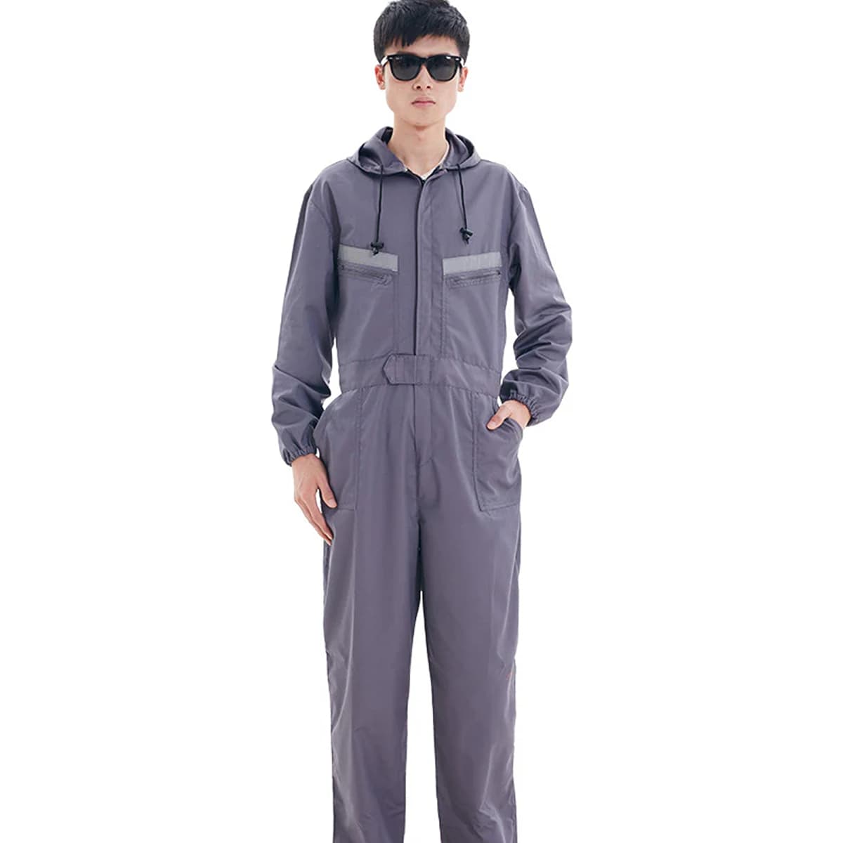 Yumaike Hooded Onesie Pure Cotton Long-Sleeved Work Uniform